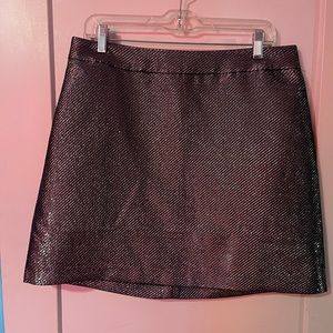 H&M Silver/Black Shiny Mini Skirt